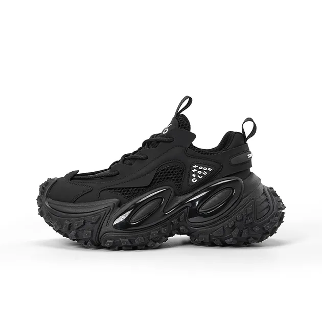 BAIFENHAO Устойчивый к истиранию Увеличивающий высоту Противоскользящий Низкий Топ Тефлоновая подошва Кроссовки Унисекс Черный