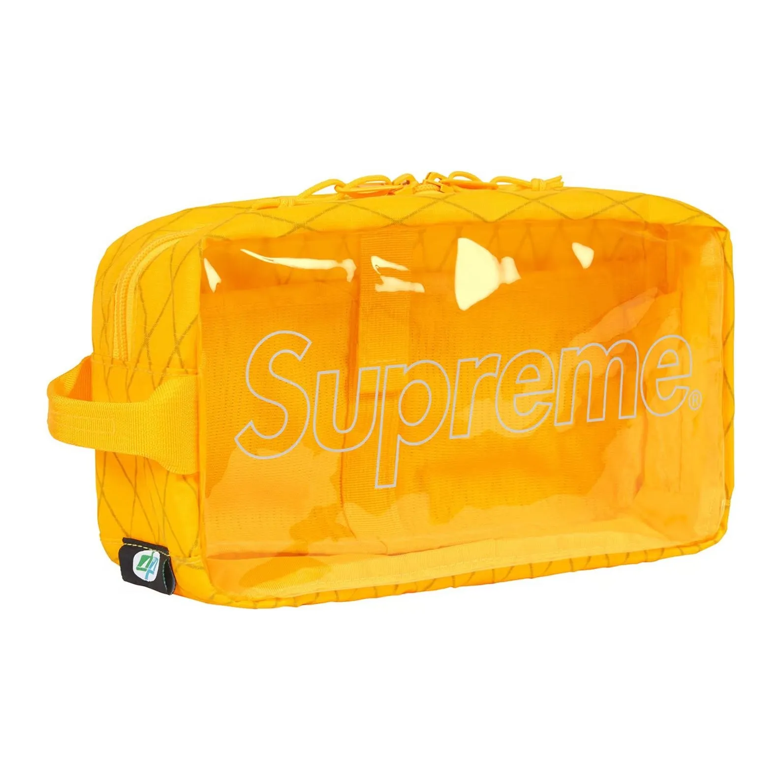 Supreme FW18 Plastic Travel Storage Bag Unisex Bright Yellow
