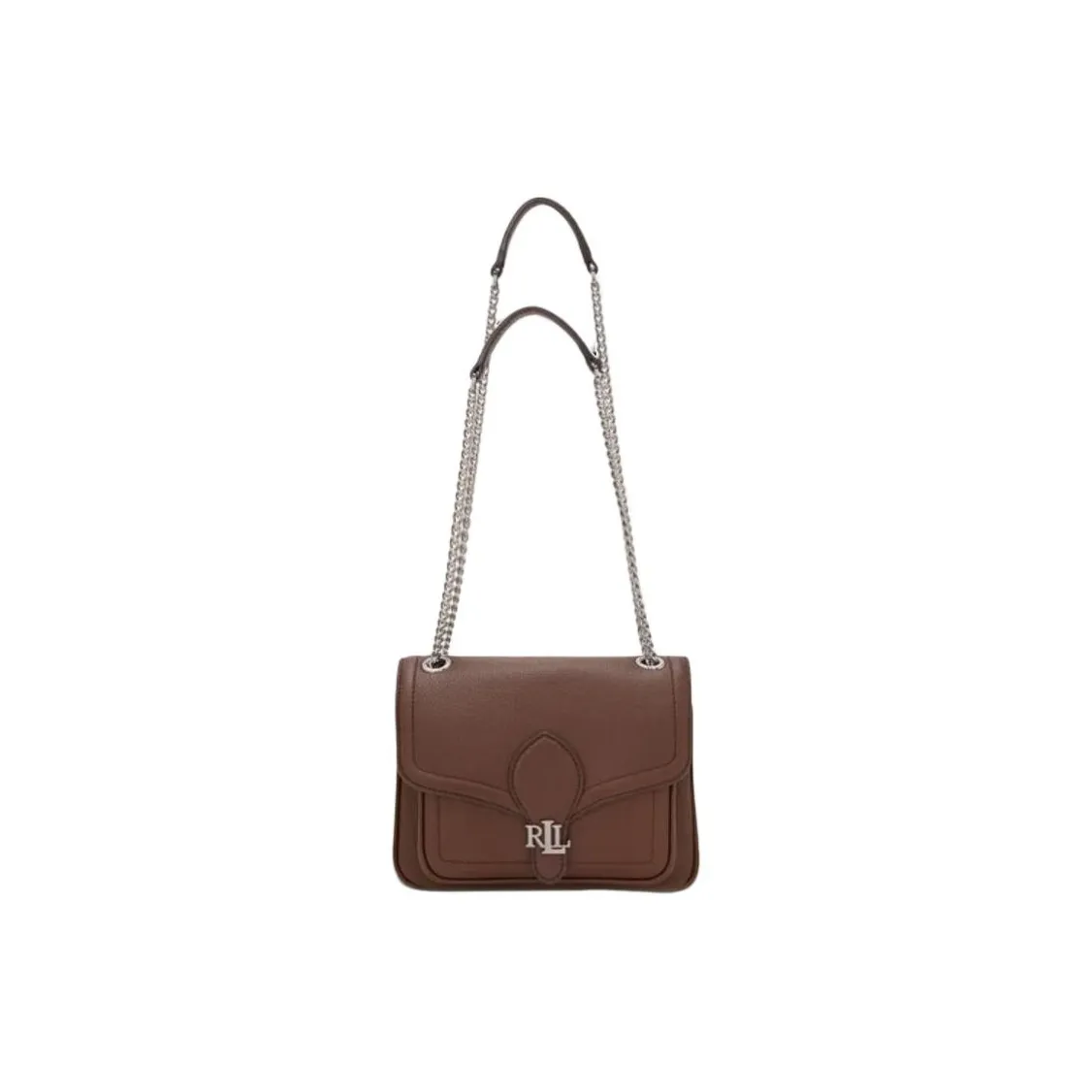 LAUREN RALPH LAUREN Full Grain Leather Shoulder Bag Women's Dark Brown