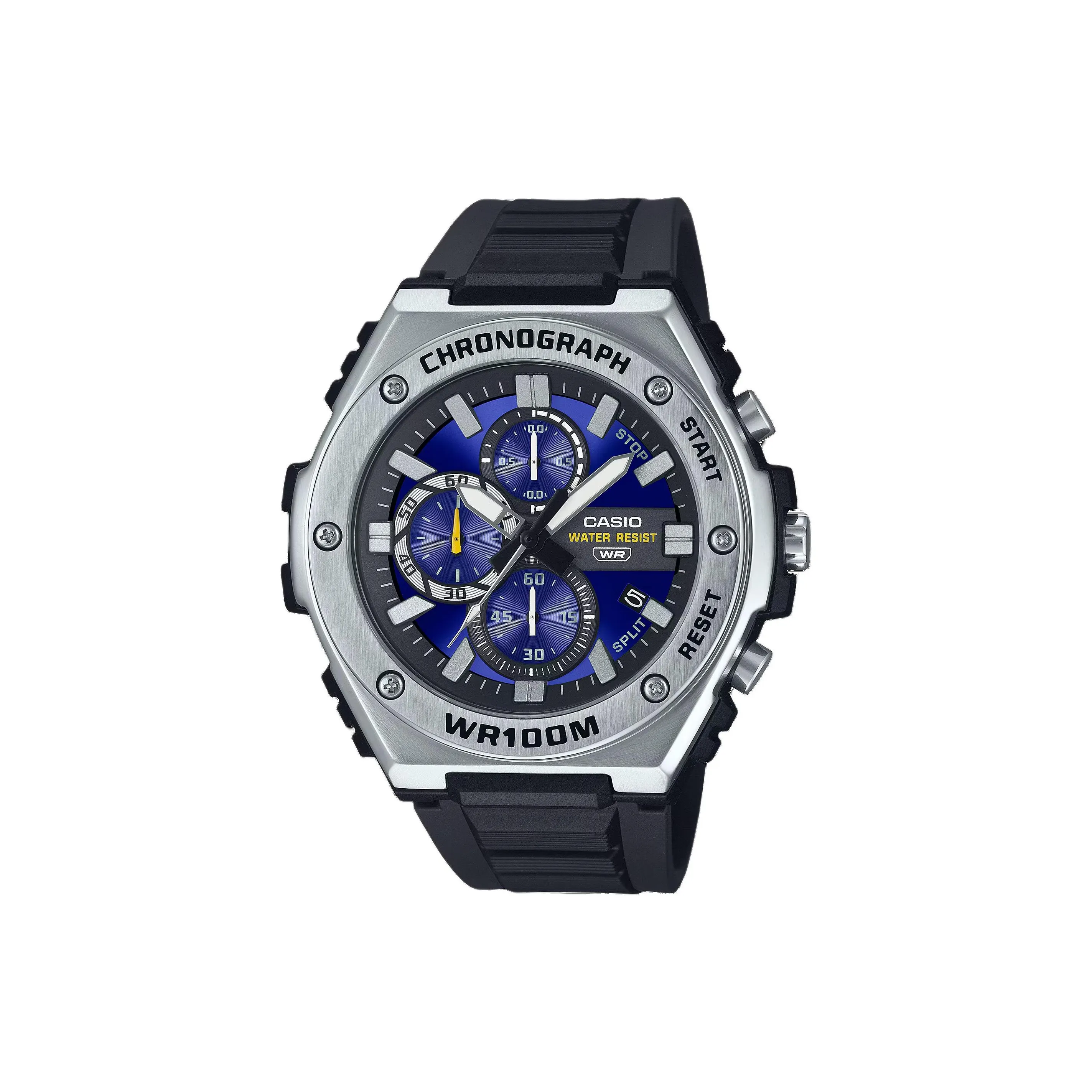 CASIO Standard Series Кварцевый механизм Смольный ремешок Часы Мужские Синий циферблат