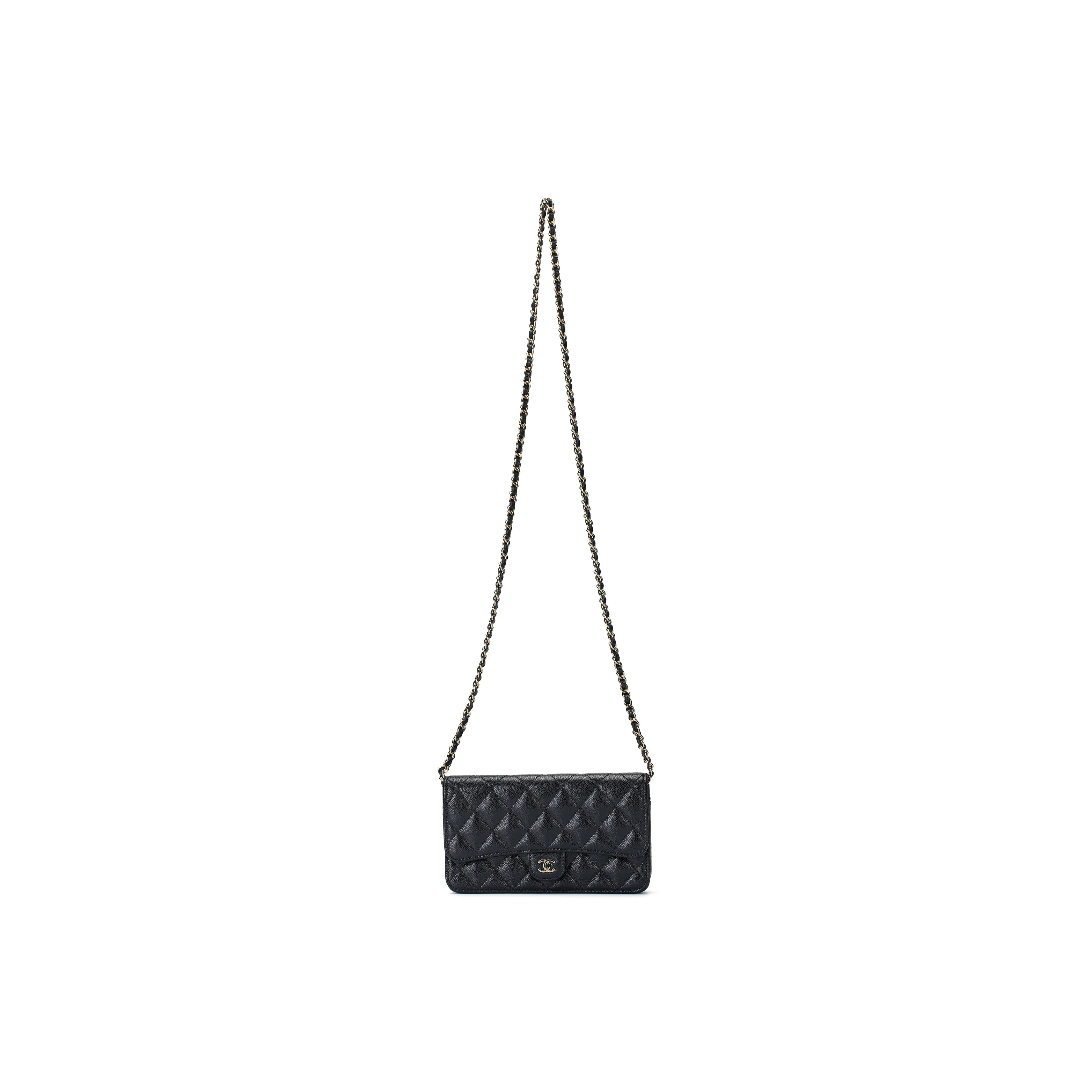 CHANEL Cow Leather Shoulder Bag, Crossbody Bag Women's Black