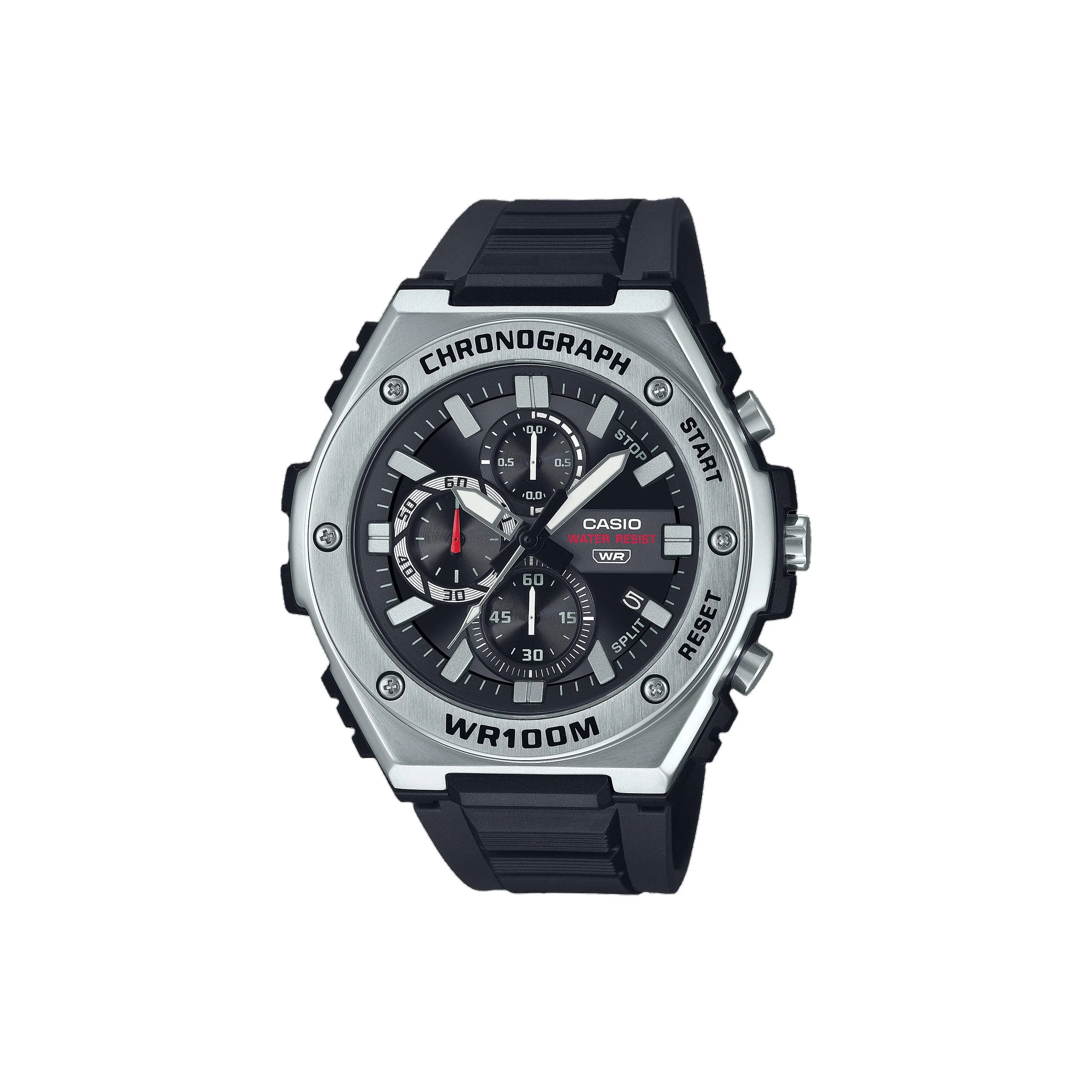 CASIO Standard Series Кварцевый механизм Смольный ремешок Часы Мужские Черный циферблат