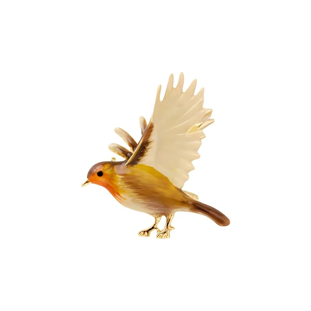 Fable Эмаль 14K Золото Покрытие Цинковый Сплав Броши Женские Золото