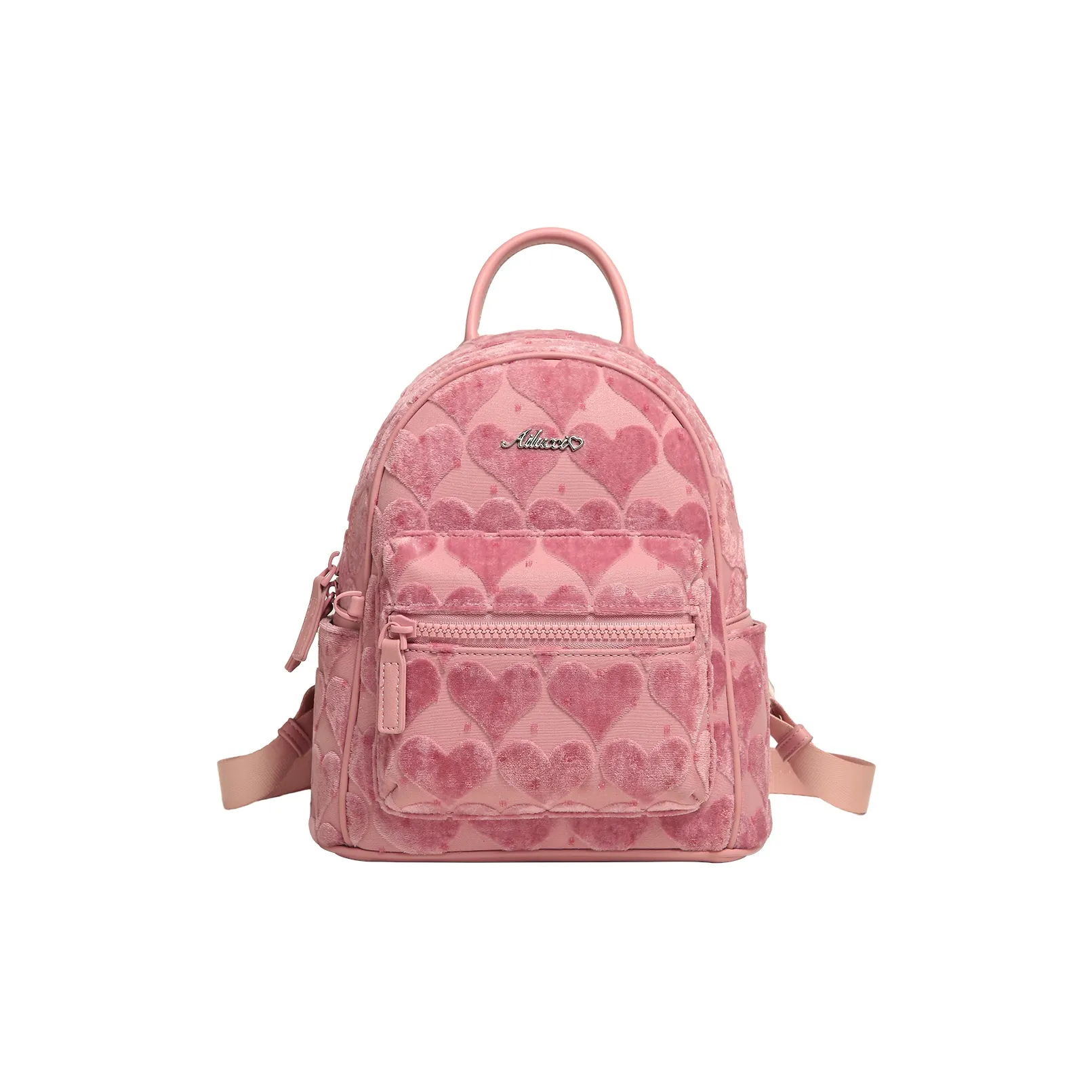 AILUXI Ткань Синтетическая кожа Рюкзак Женские Велюр Персиково-розовый