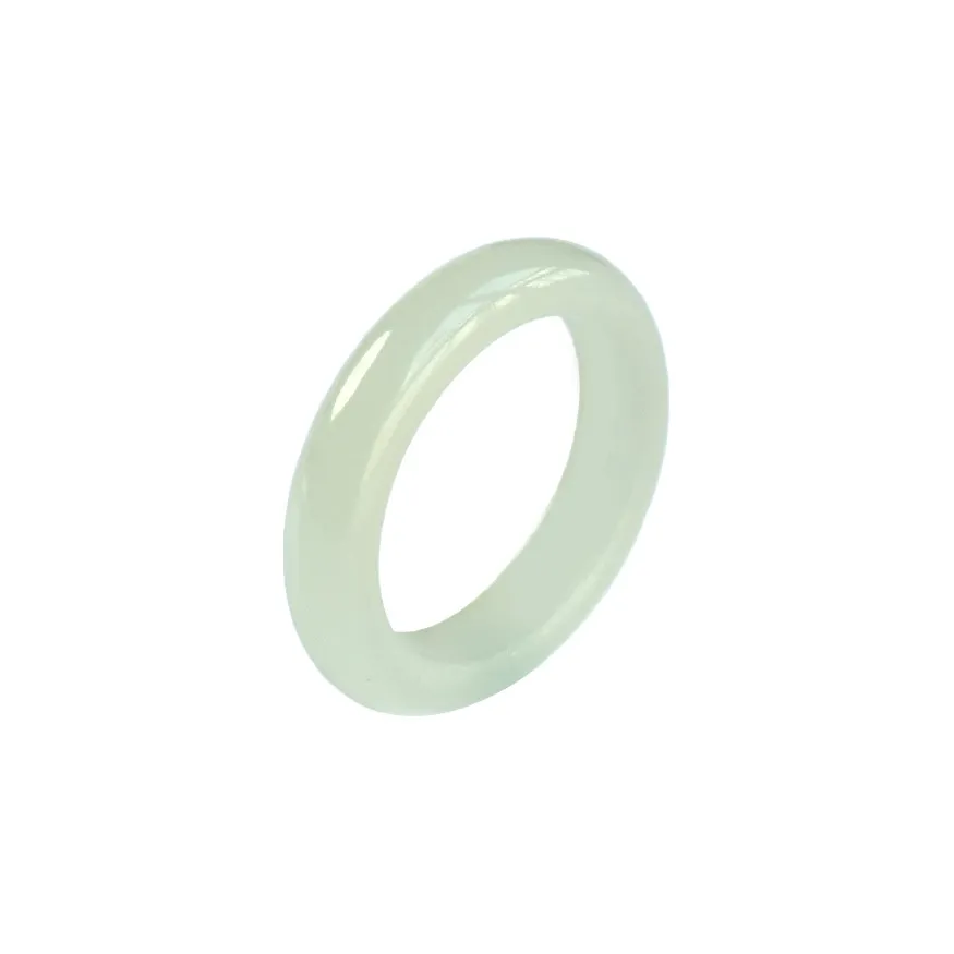 Tokai Family Hetian Jade Rings Pale Greenish White Jade Women's