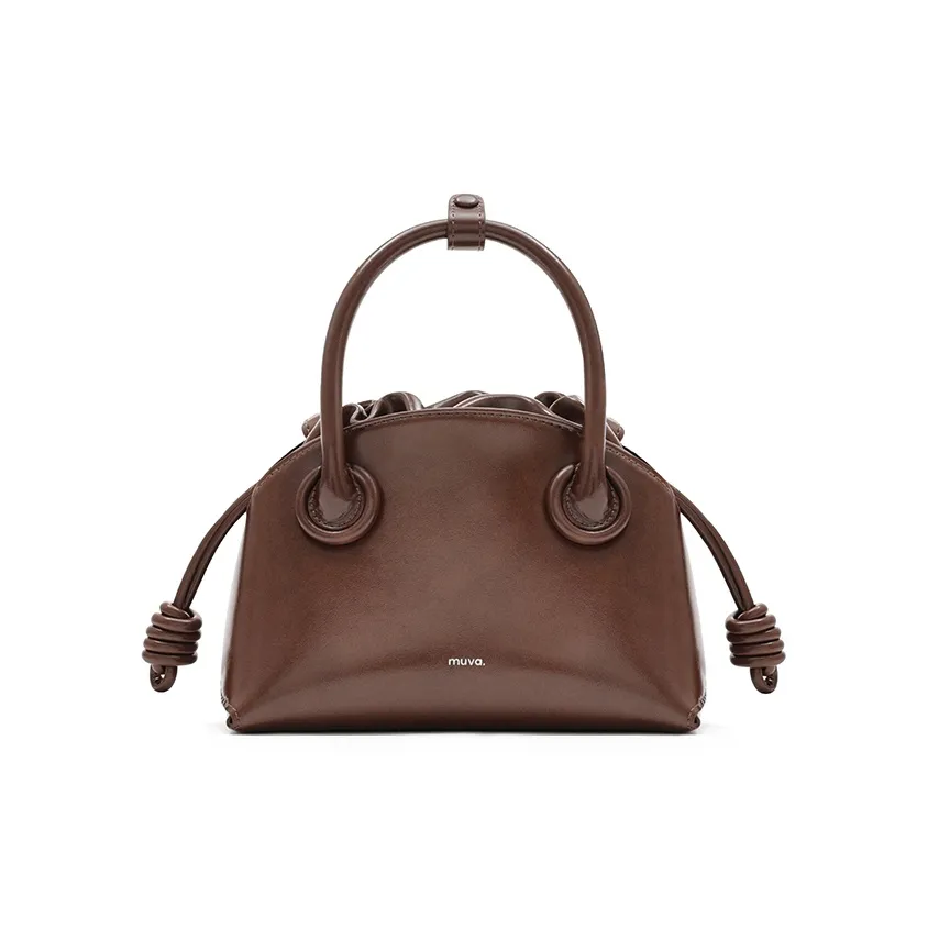 MUVA Polyester Combo Bag Handbag Crossbody Bag Small Size Women's Roasted Tea Brown/Twilight Black/Mocha