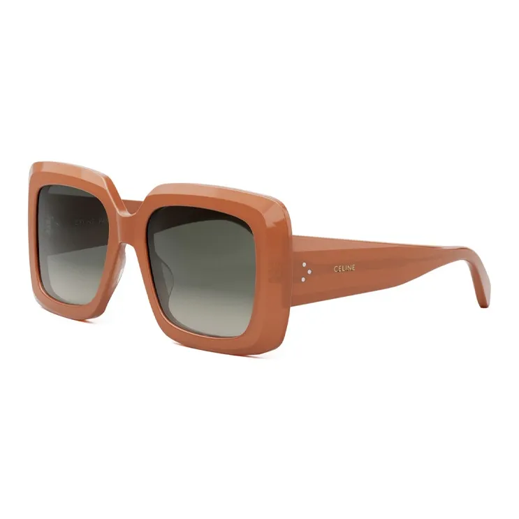 CELINE Ацетат Квадратные Солнцезащитные очки Женские Коричневые