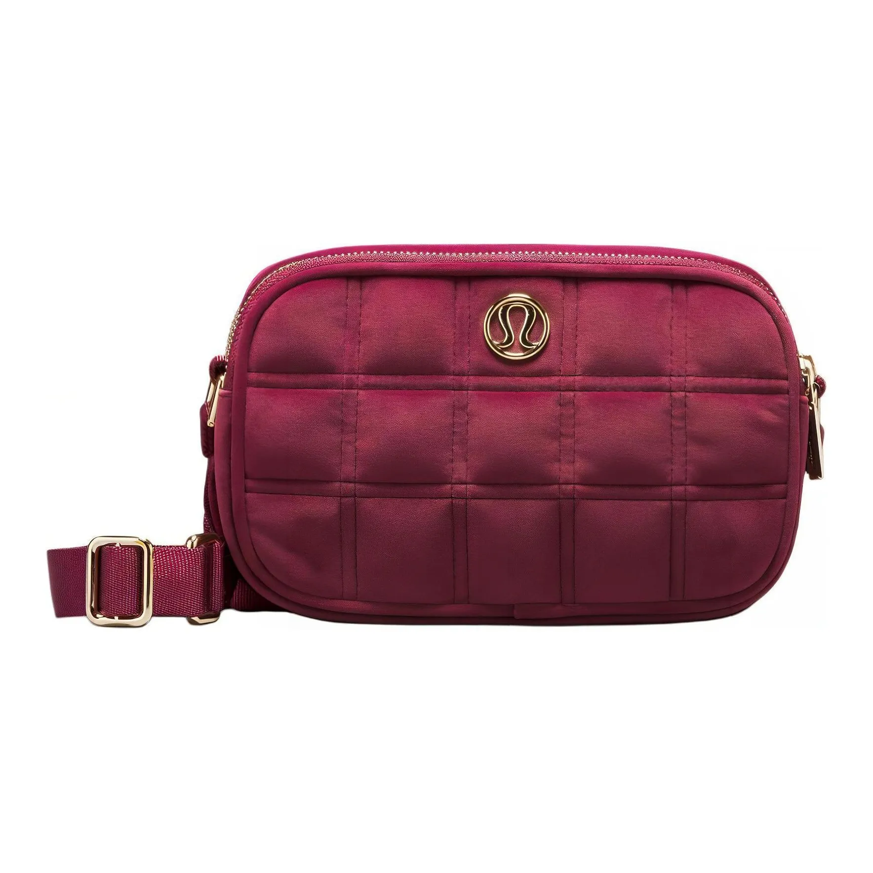 Lululemon Fleece Fabric Camera Bag, Shoulder Bag, Crossbody Bag Regular Women's Burgundy