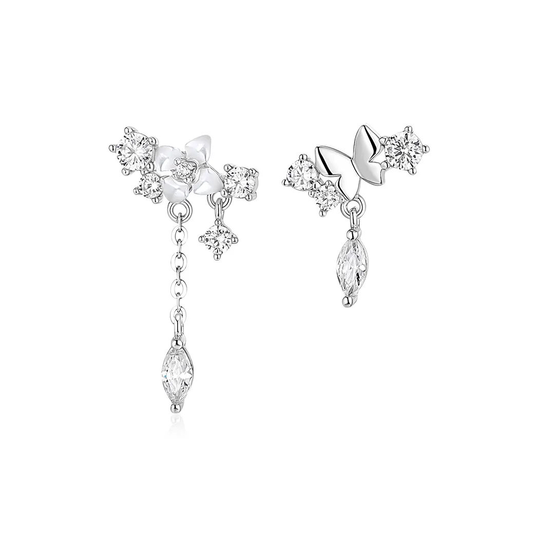 KADER 925 Sterling Silver Earrings Women's Silver Box