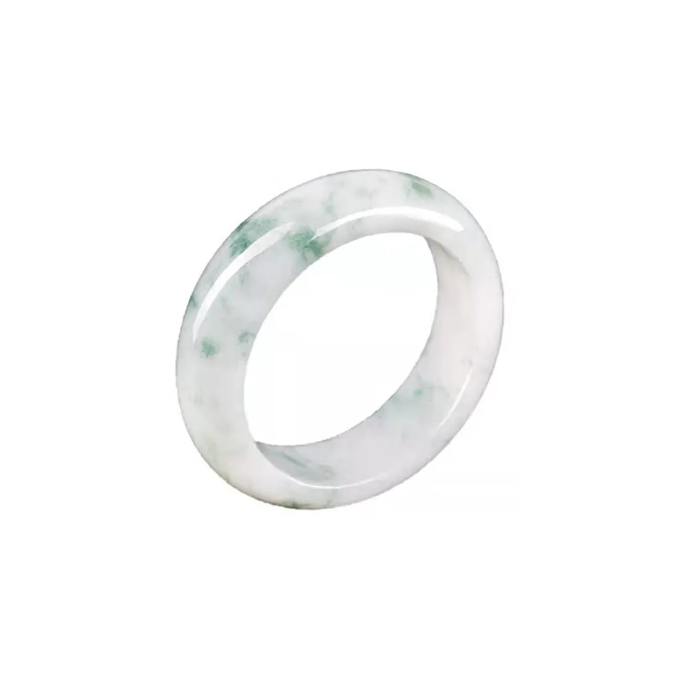 Royal Dragon Mirror Bean Type Jadeite Rings Unisex