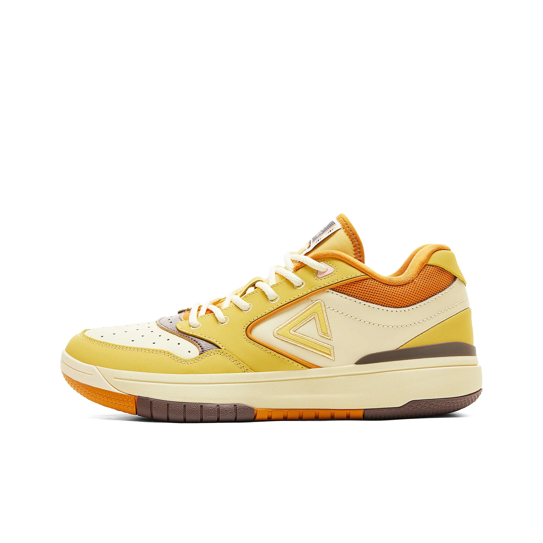 PEAK Vintage Basketball Shoes Men's Low Top Persian Yellow