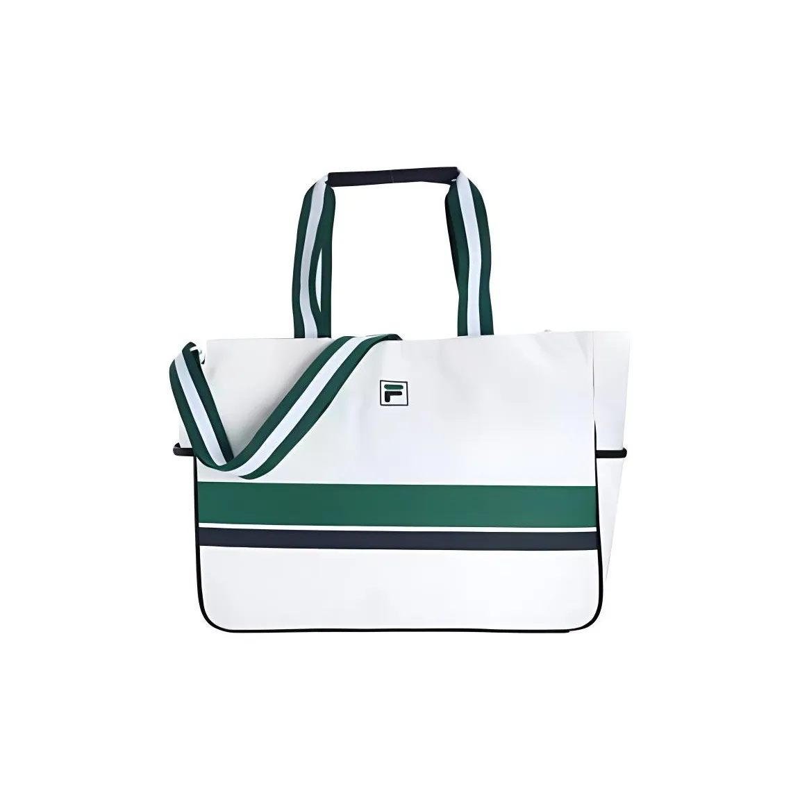 FILA Fabric PU Polyurethane, Synthetic Leather Sports Bag, Crossbody Handbag Regular Women's Jade White