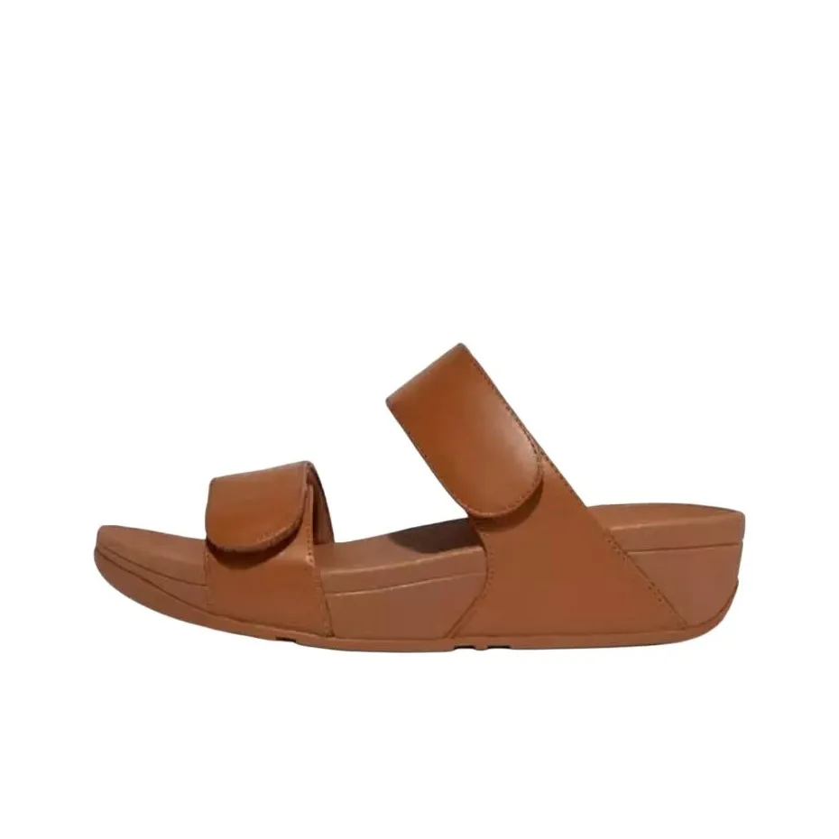 FITFLOP Rubber Sole Abrasion Resistant Slide Slippers Women's Brown
