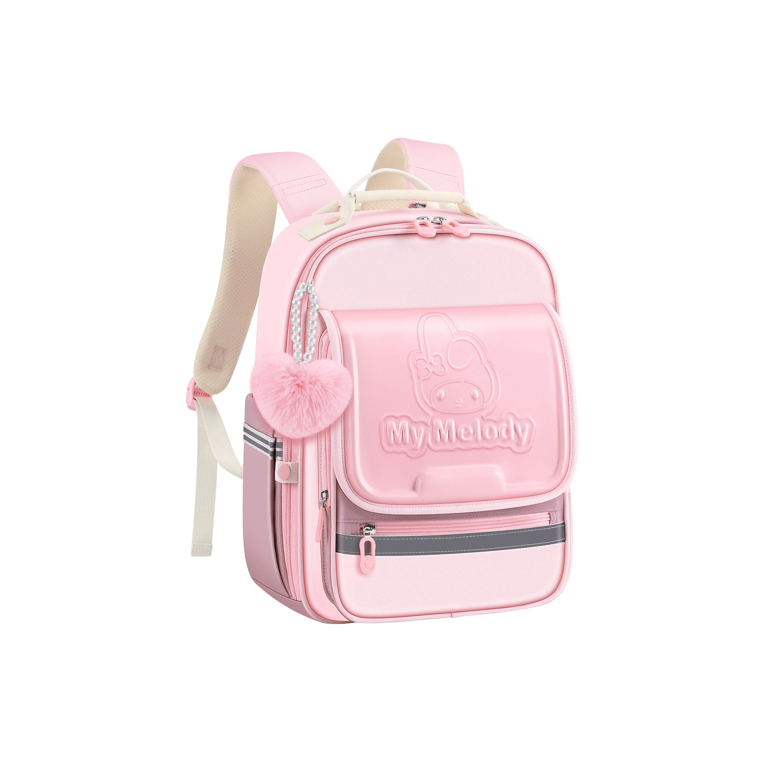 Sanrio Artificial Leather Polyester Double Shoulder Student Backpack Regular Baby Princess Pink