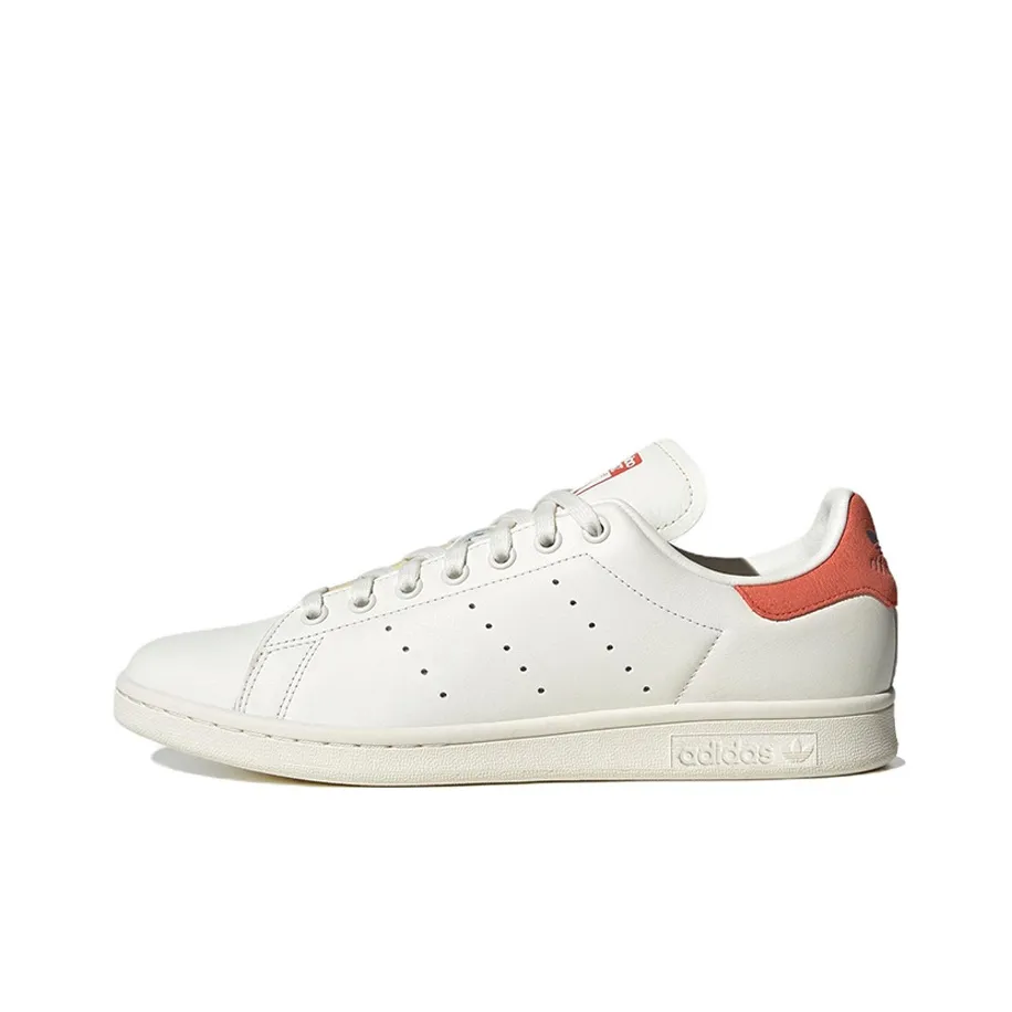 Adidas Originals Stan Smith Slip Resistant Abrasion Resistant Низкие Кроссовки для скейтбординга Унисекс Белый Красный