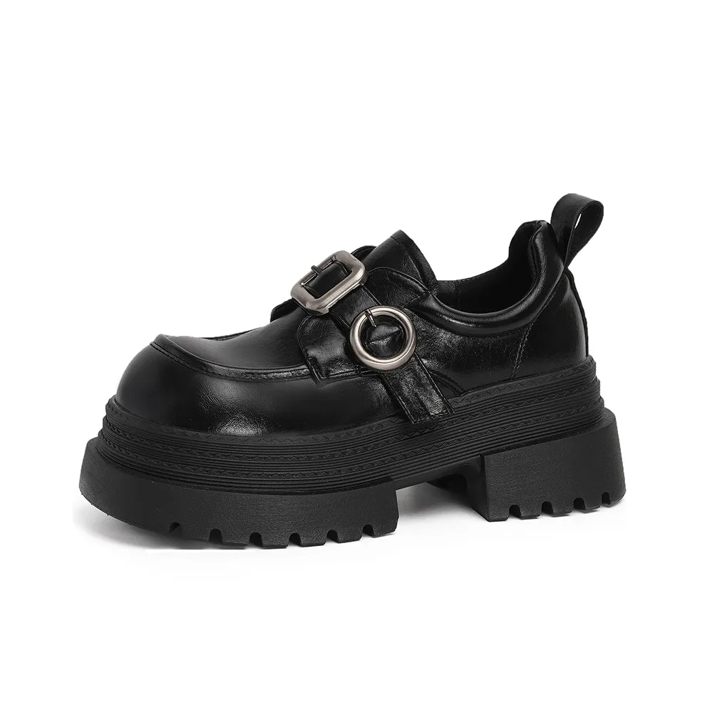 EEueeczs Loafers Women's Black/Beige/Burgundy