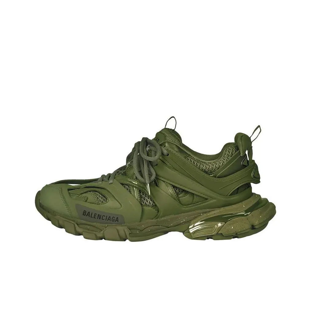 Balenciaga Track 1.0 Chunky Sneakers Men Low-Top Dark Green