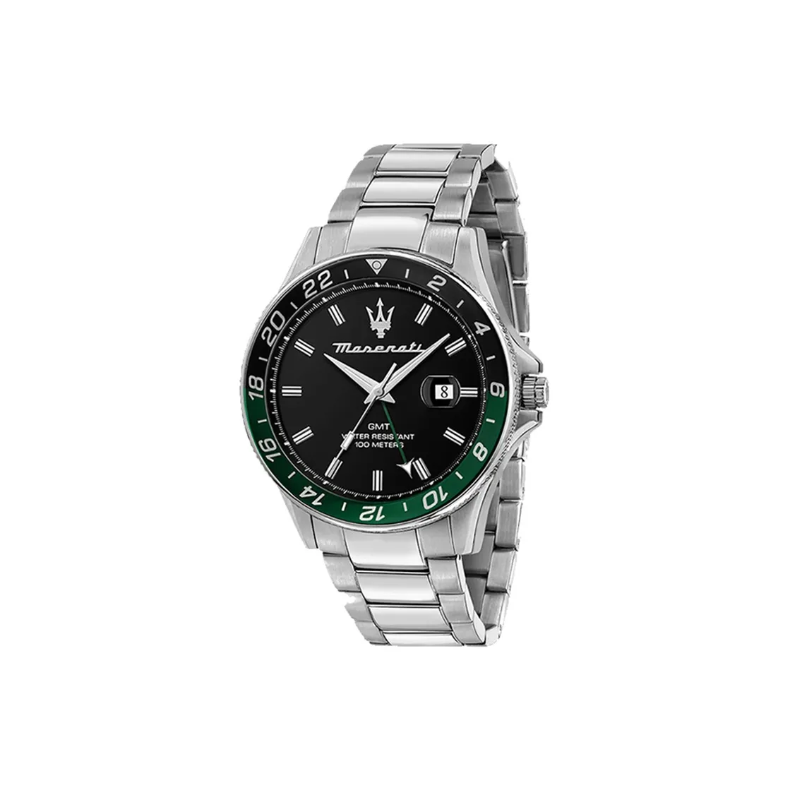 Maserati Мужские часы Кварцевый механизм Ремешок из нержавеющей стали Белый циферблат