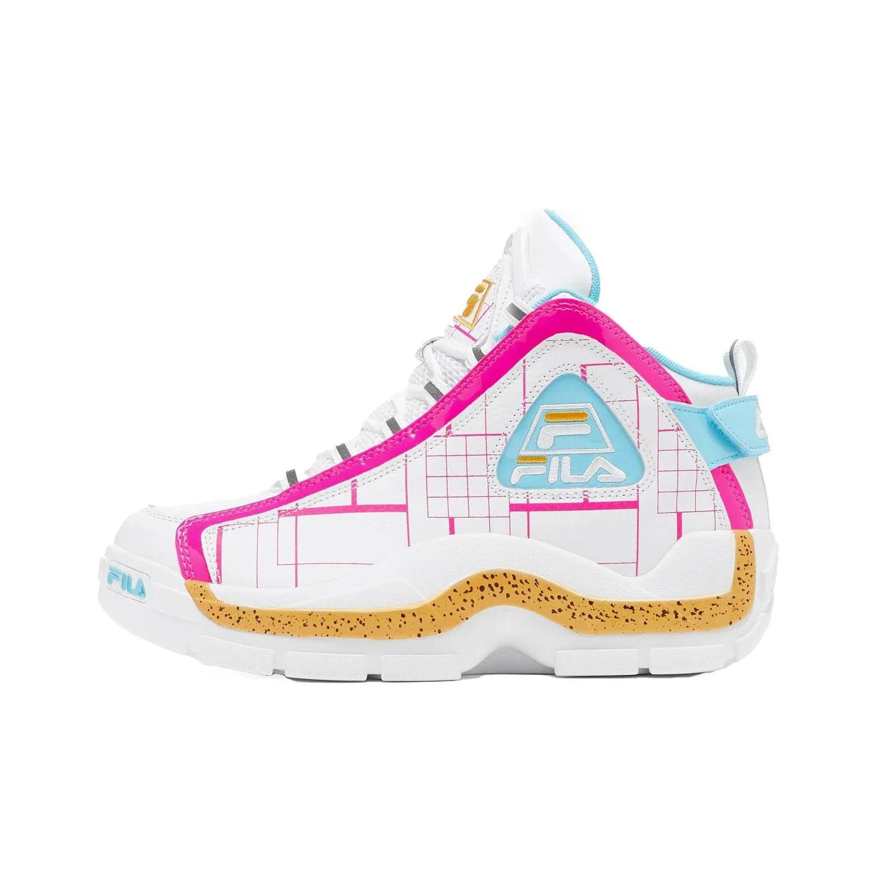 FILA Grant Hill 2 Mid Top Vintage Basketball Shoes Women's White