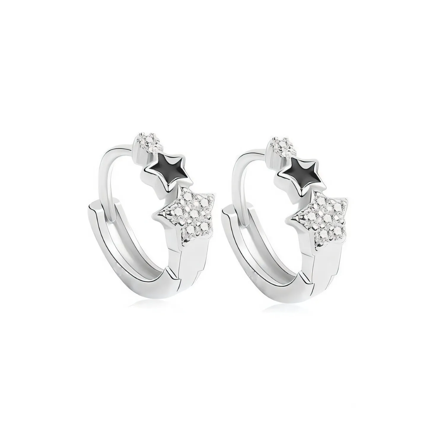 HAZYOU Циркон Серьги Женское Серебро