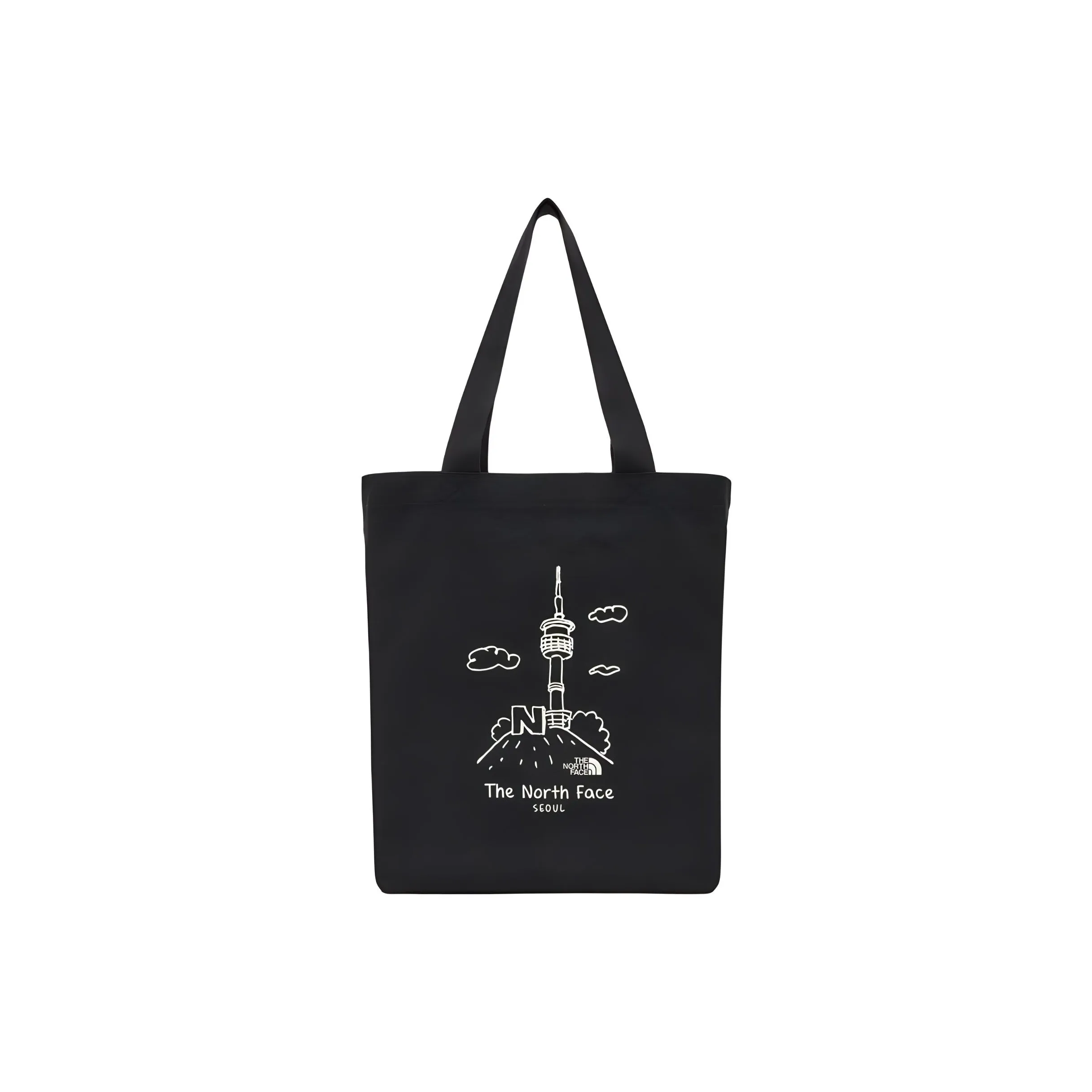 THE NORTH FACE Tote Bag, Shopping Bag, Shoulder Bag, Handbag, Outdoor Bag Cotton Black Unisex