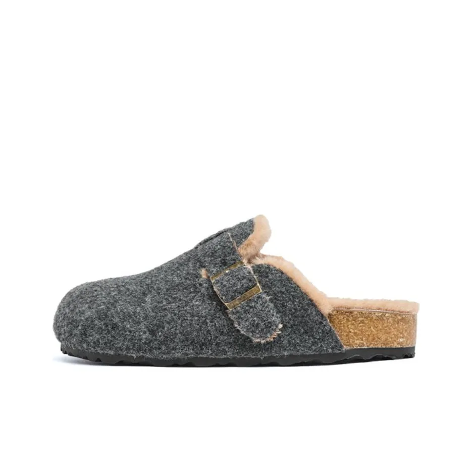 AGSDON Флоковый Тихий Устойчивый к истиранию Домашние тапочки Женские Серый