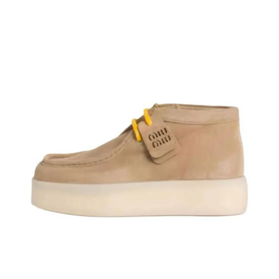 MIU MIU Ankle Boots 4.5cm Women's Light Umber