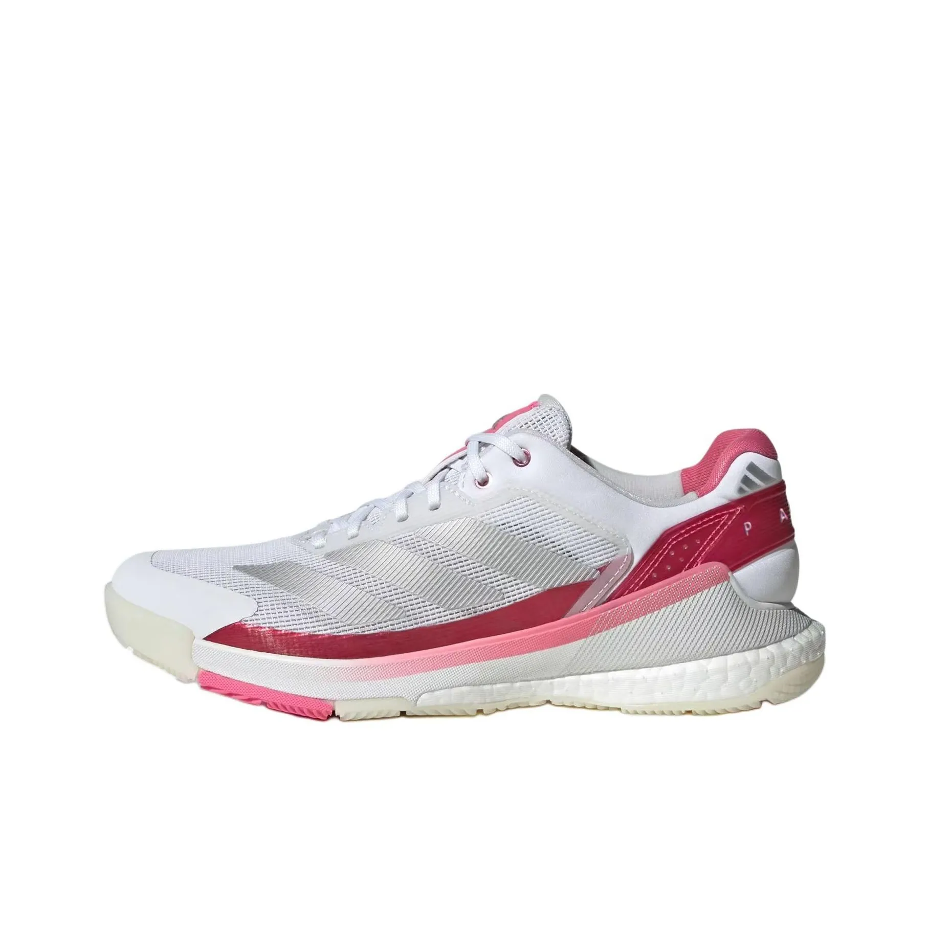 Adidas Crazyquick Boost Padel Cloud White Silver Metallic Lucid Pink Women's