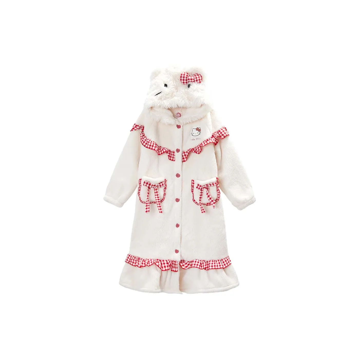 GUKOO x Hello Kitty Sleep Robe Women's Cow Ivory