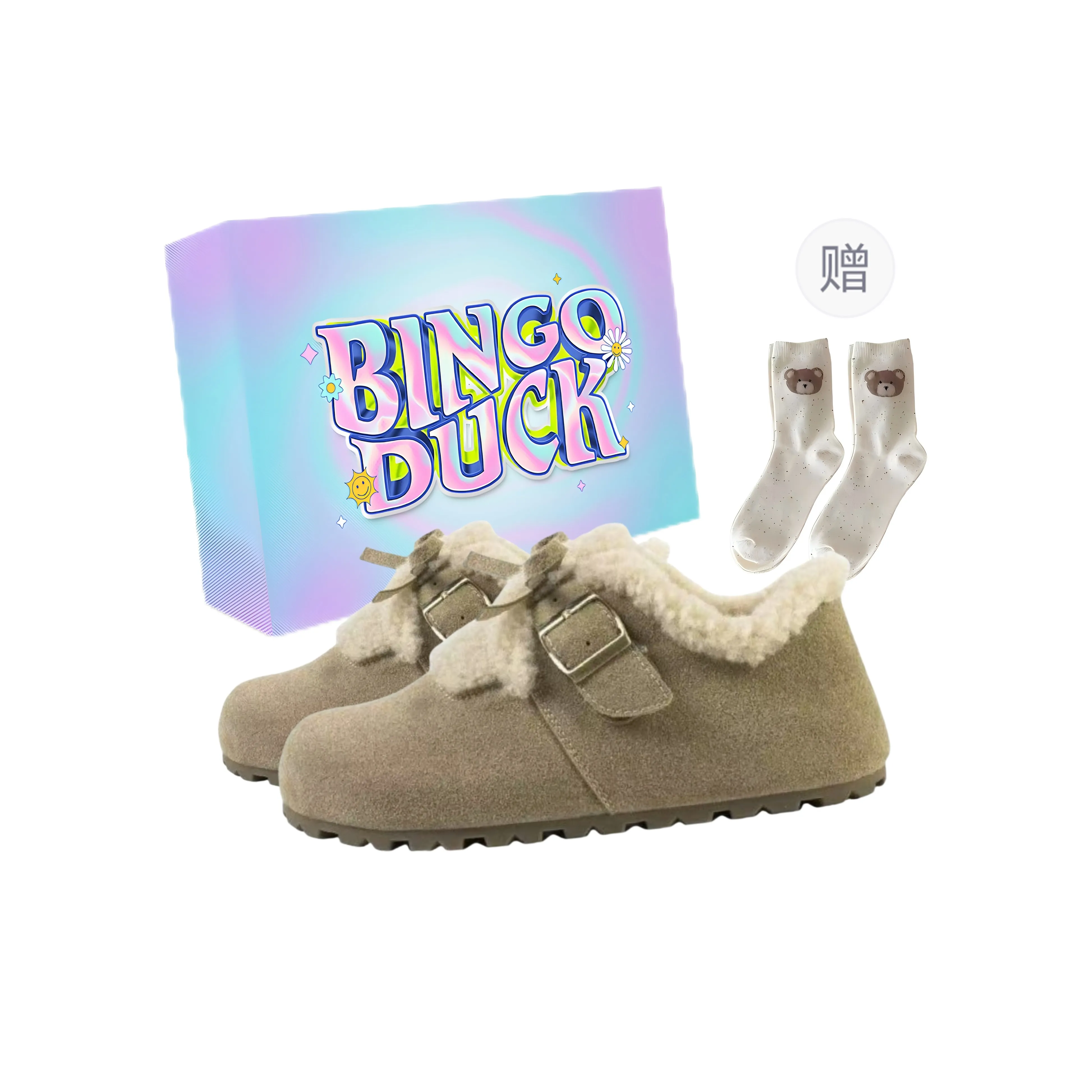 BINGO DUCK Warm Slip-Resistant Ankle-Length Snow Boots Women's