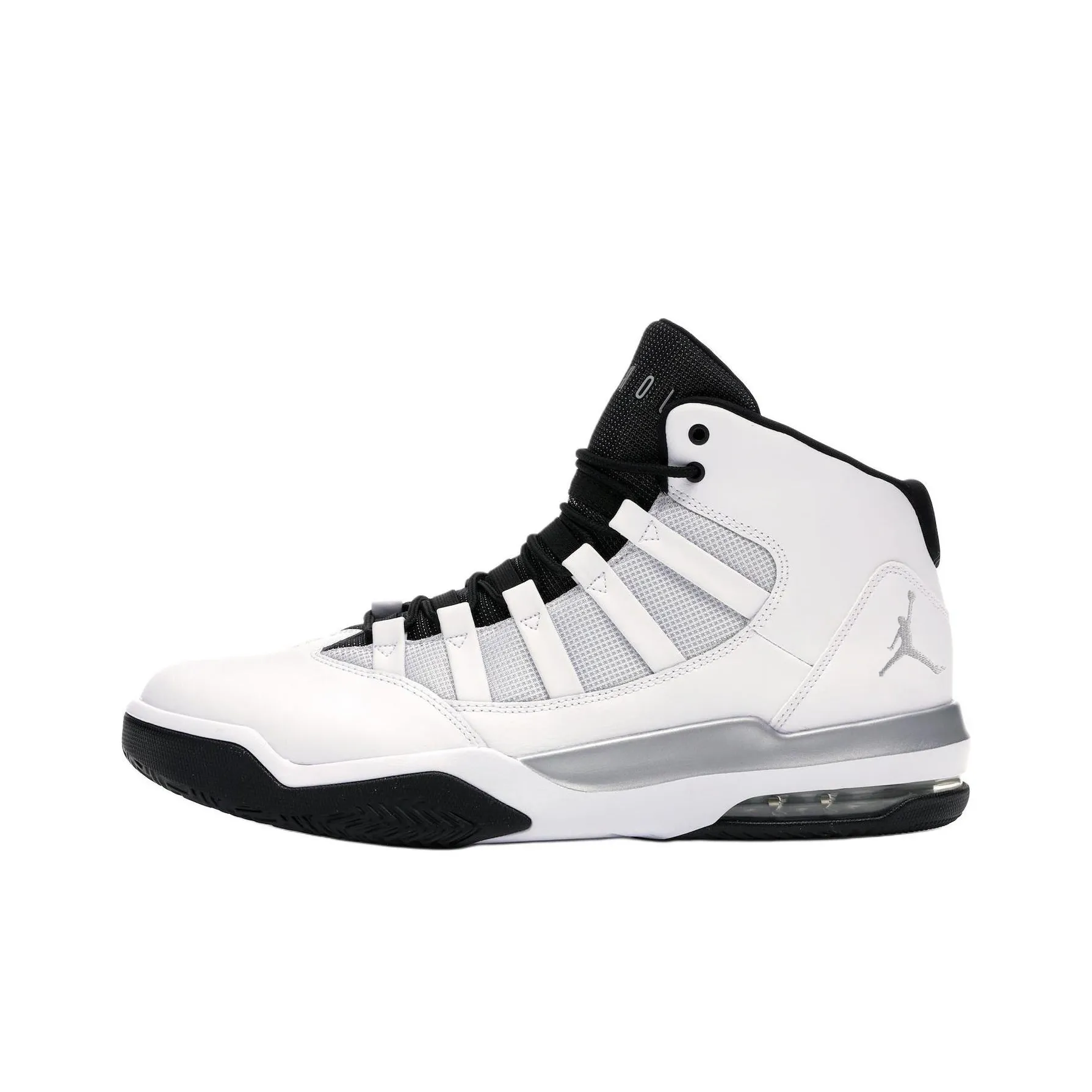 Jordan Max Aura Slip-resistant Abrasion-resistant MID Топ Винтажные баскетбольные кроссовки Мужской Белый