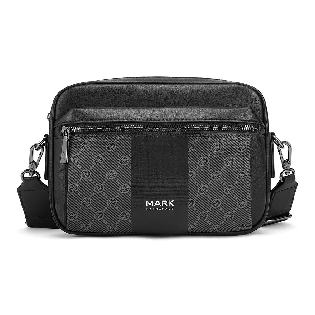 FAIRWHALE Синтетическая кожа Сумка через плечо Стандартная Мужская Черная
