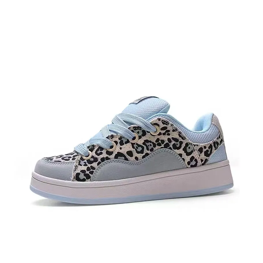 Fawn Miri Низкий топ Повседневная обувь Женская Леопардовый принт Синий