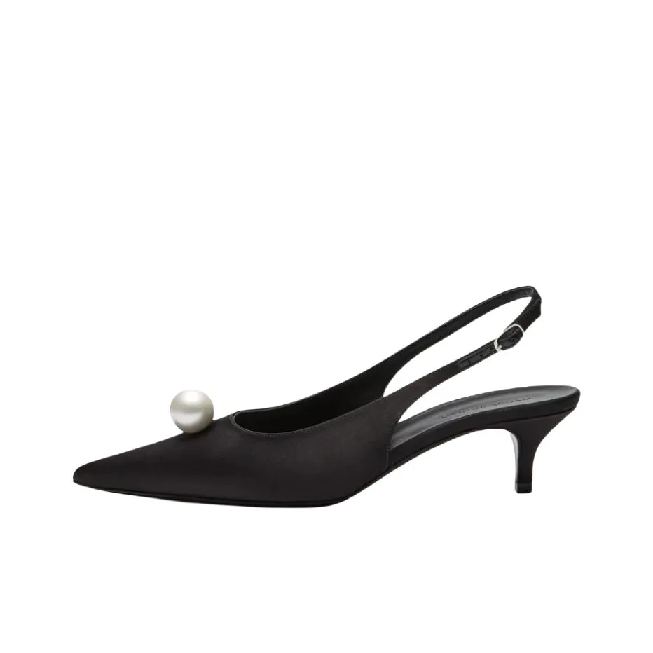 Magda Butrym 50mm Pearl detail Satin Pumps