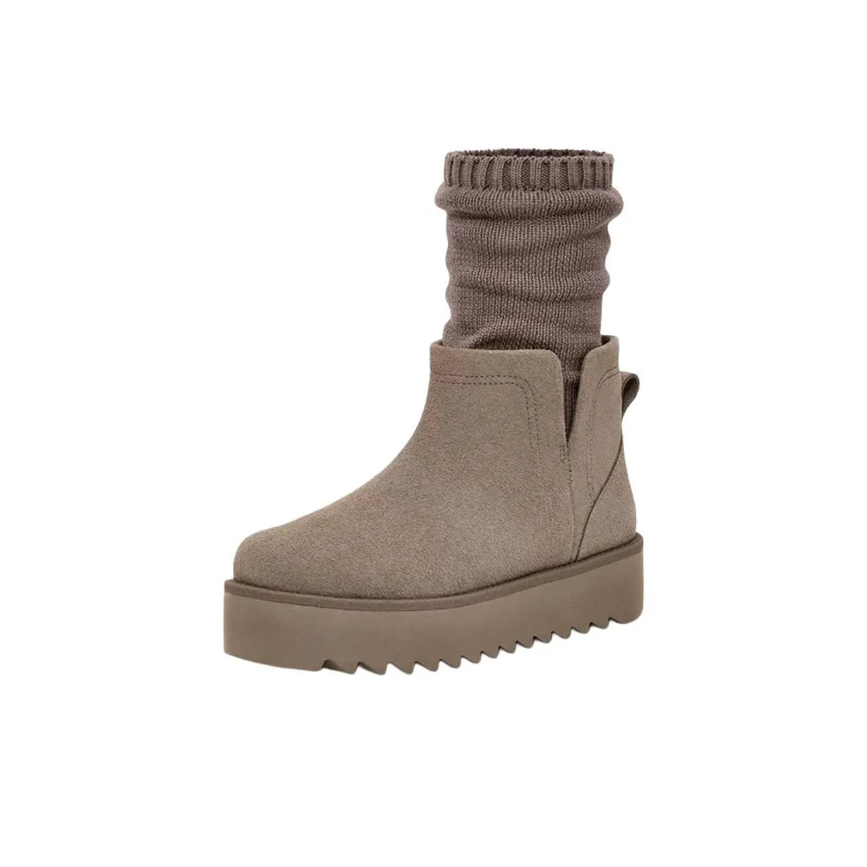 UGG Ultra Mini Sock'd Platform Thermal Short Snow Boots Unisex Gray