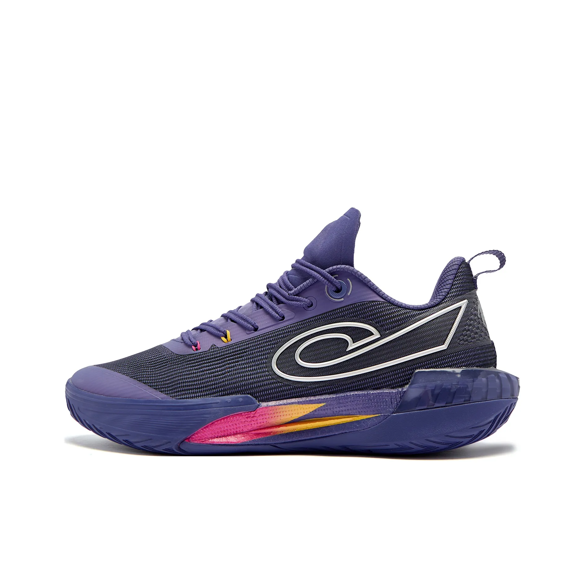 QIAODAN Spike 8 PRO Basketball Shoes Men's Low Top Twilight Purple Mulberry Purple