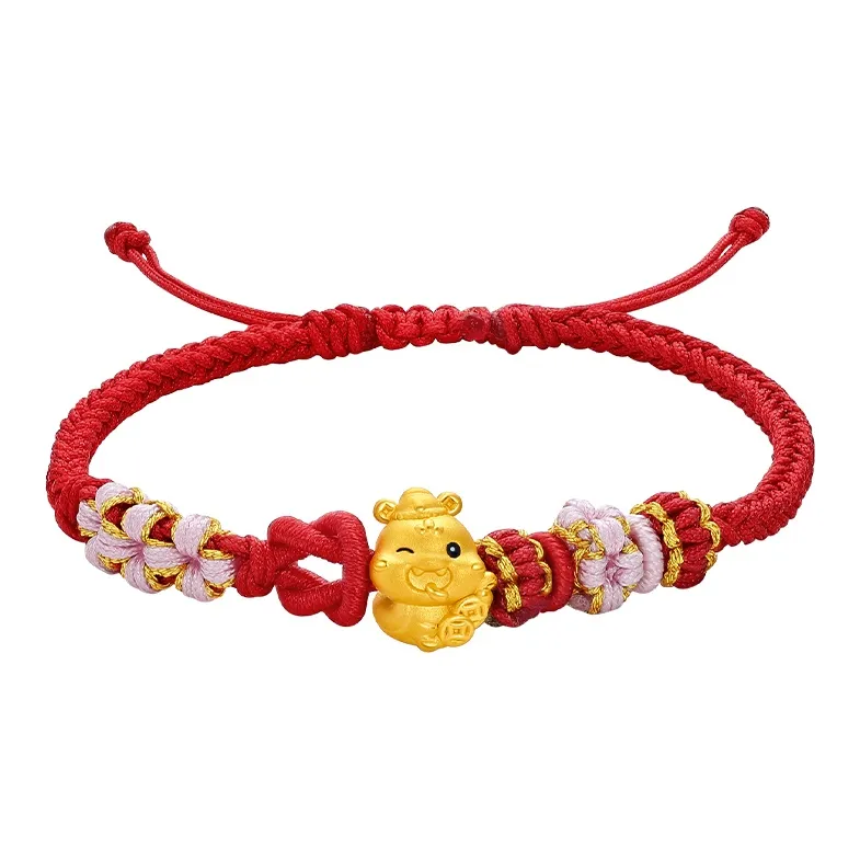 ZHOU LIU FU Chinese Zodiac Snake Collection Gold Bracelet Women's