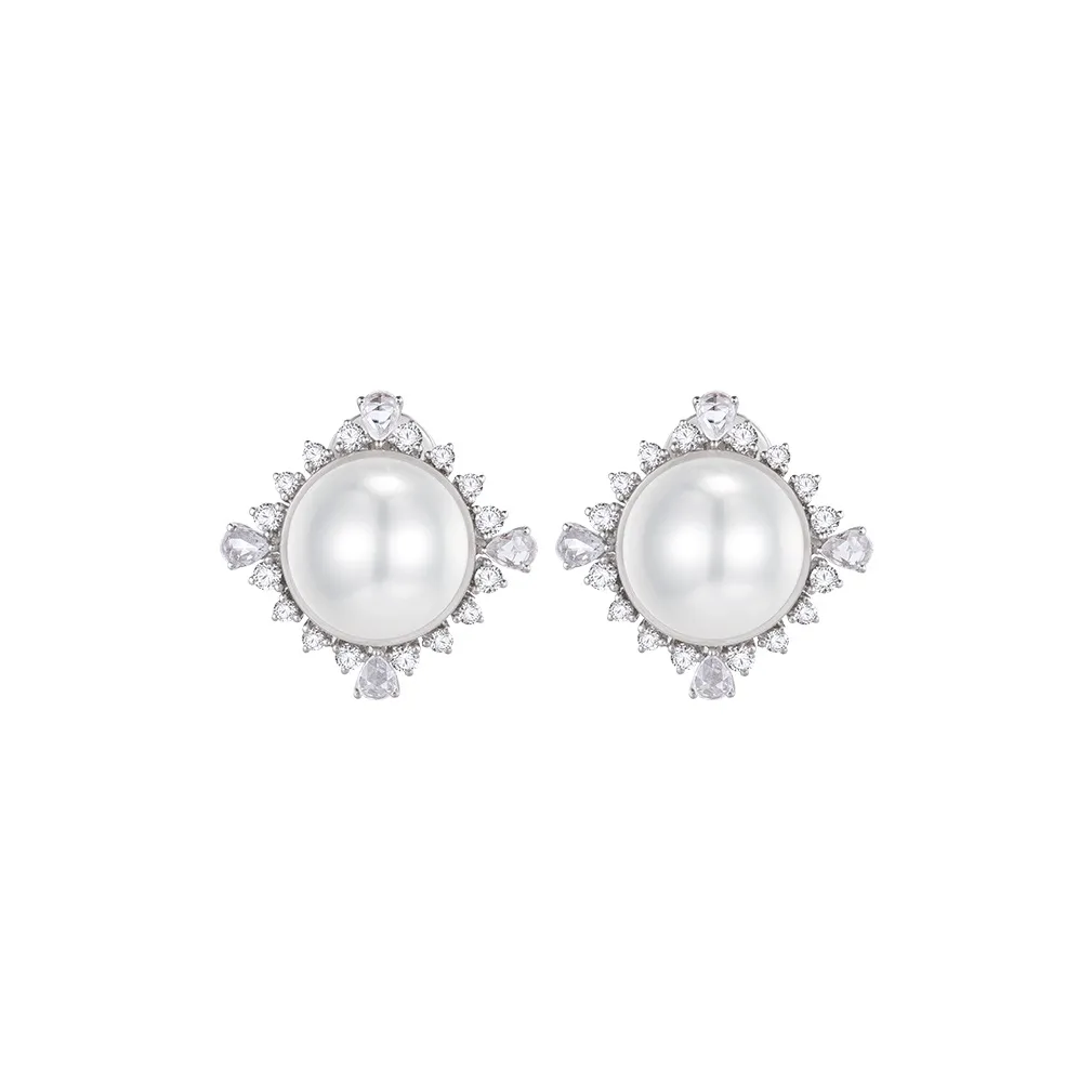 HEZUAN Saltwater Pearl Earrings Women's