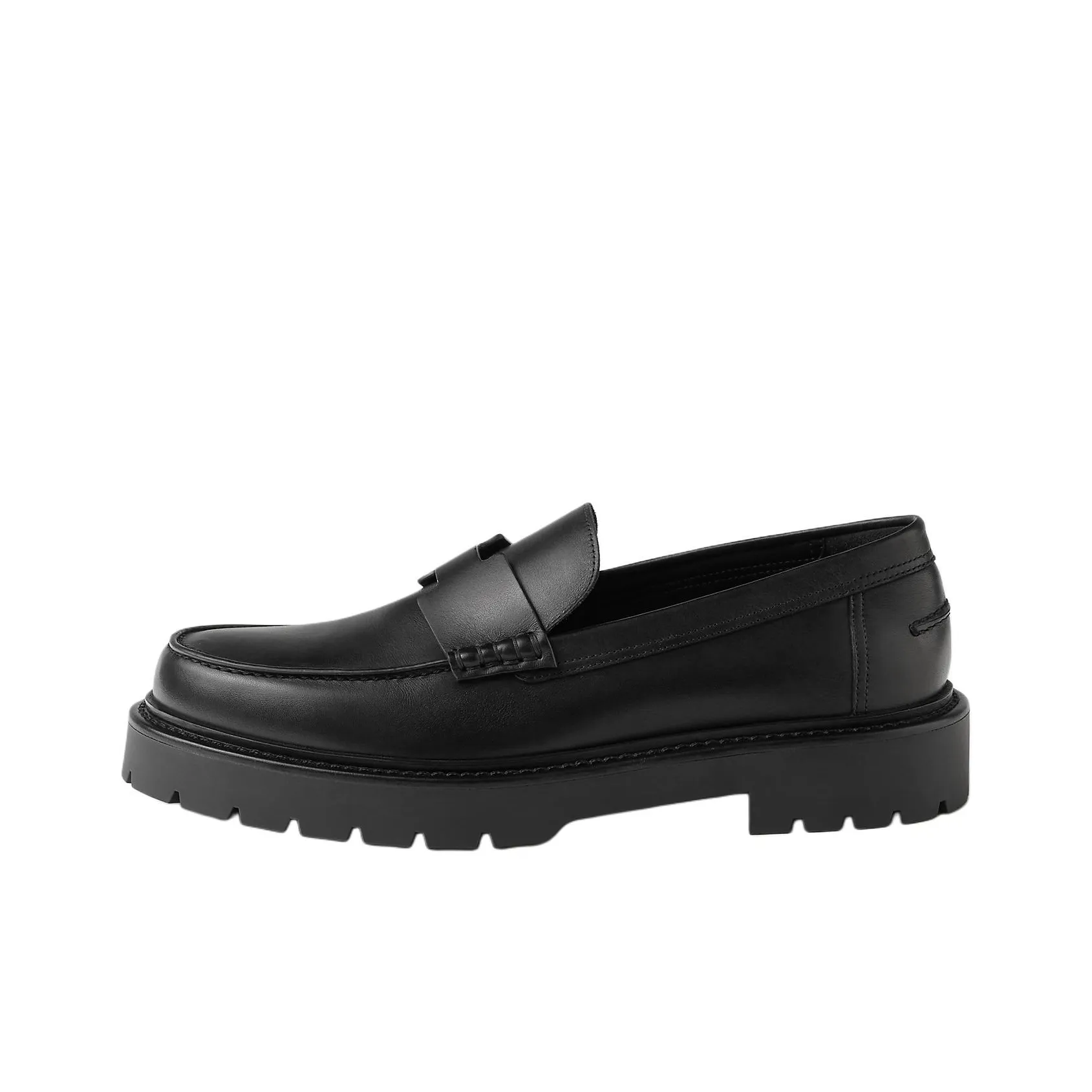 HERMES Loafers Men's Black