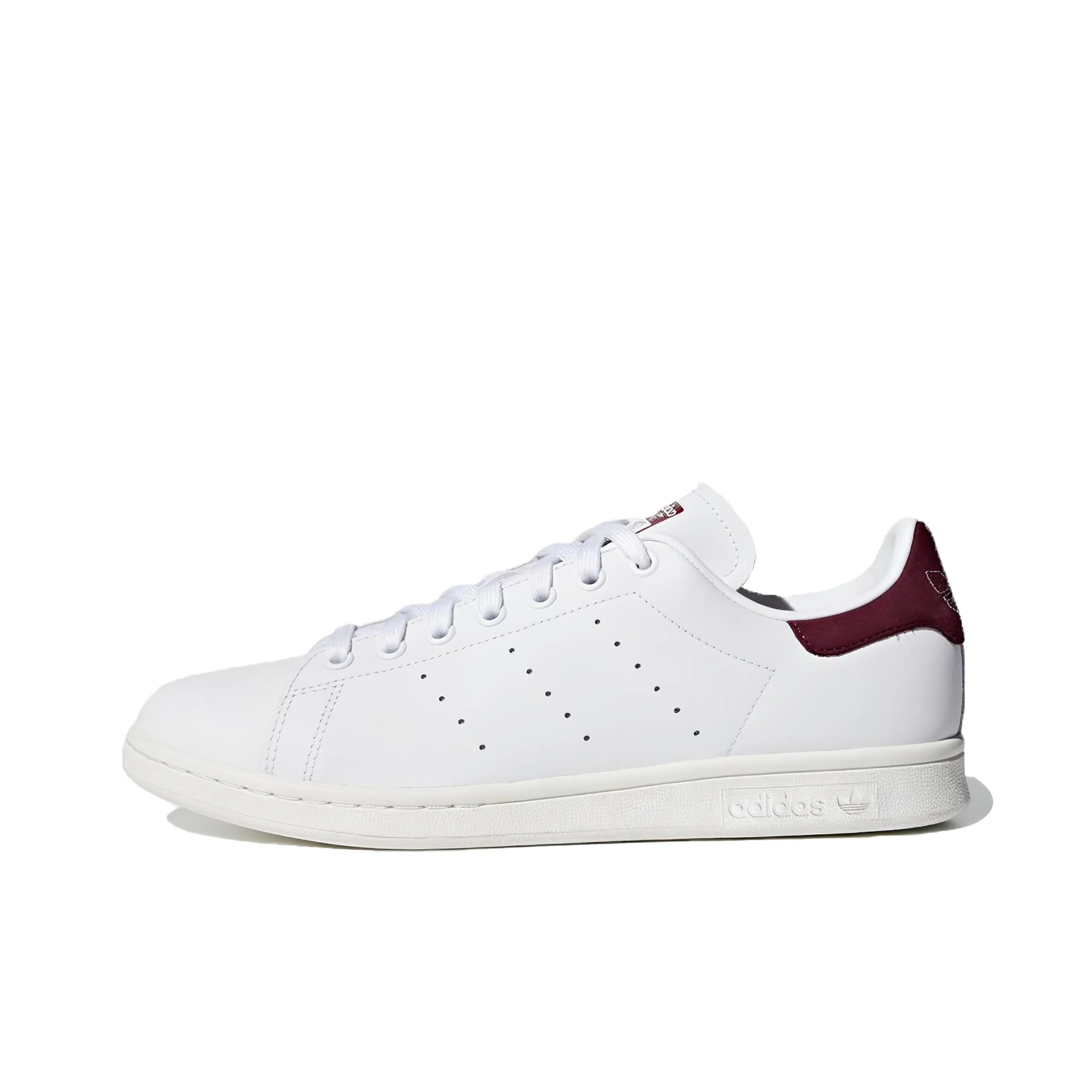 Adidas Originals STAN SMITH Low Top Skateboard Shoes Unisex White Burgundy