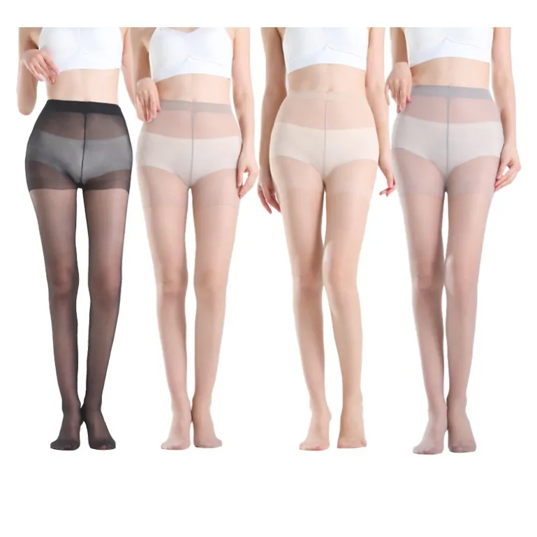 Lanza Телесный цвет Тонирующие Носки Ананас Ультра Тонкие Бежевые Колготки Волшебные Сексуальные Бесшовные Незаметные Женские 4 Пачки