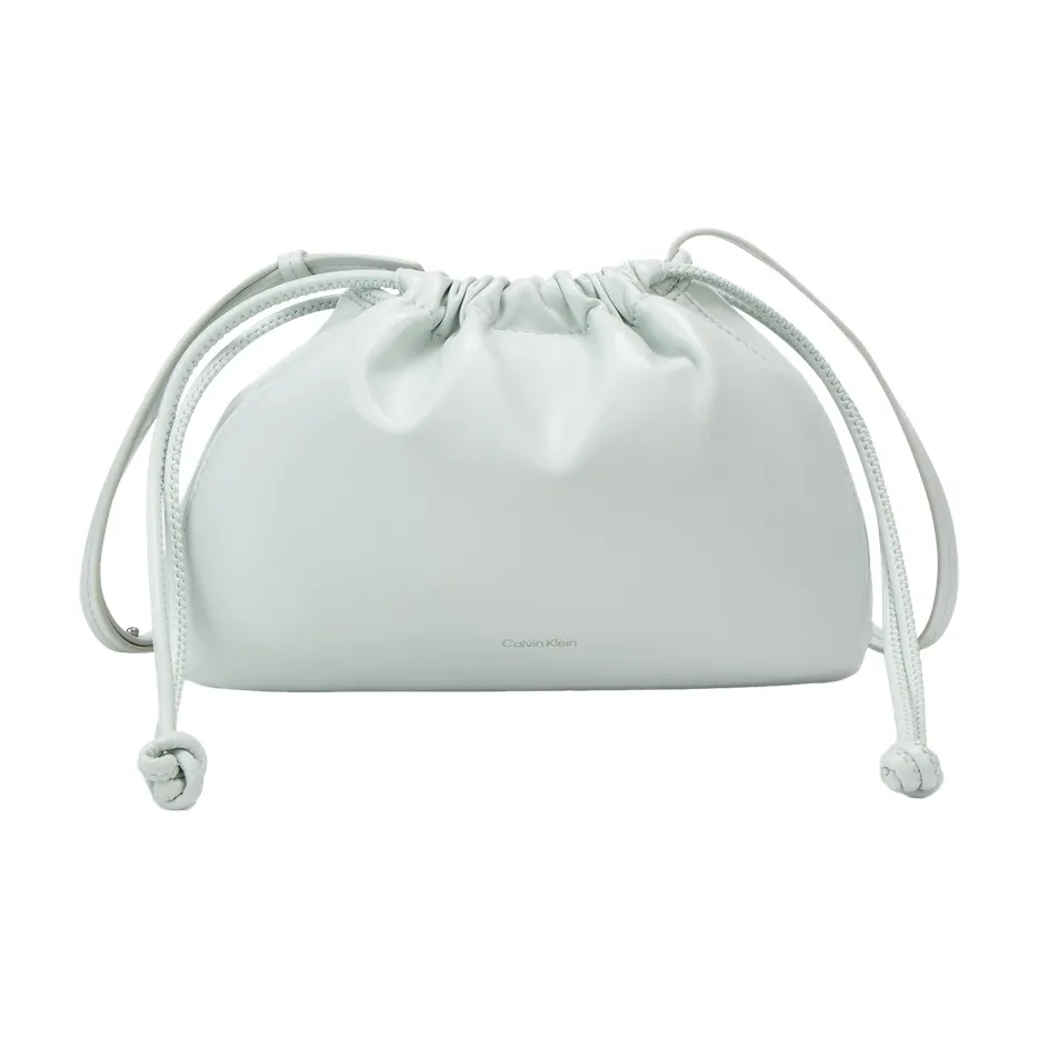 CALVIN KLEIN SS25 Сумка через плечо из смешанного материала среднего размера женская лунно-белый