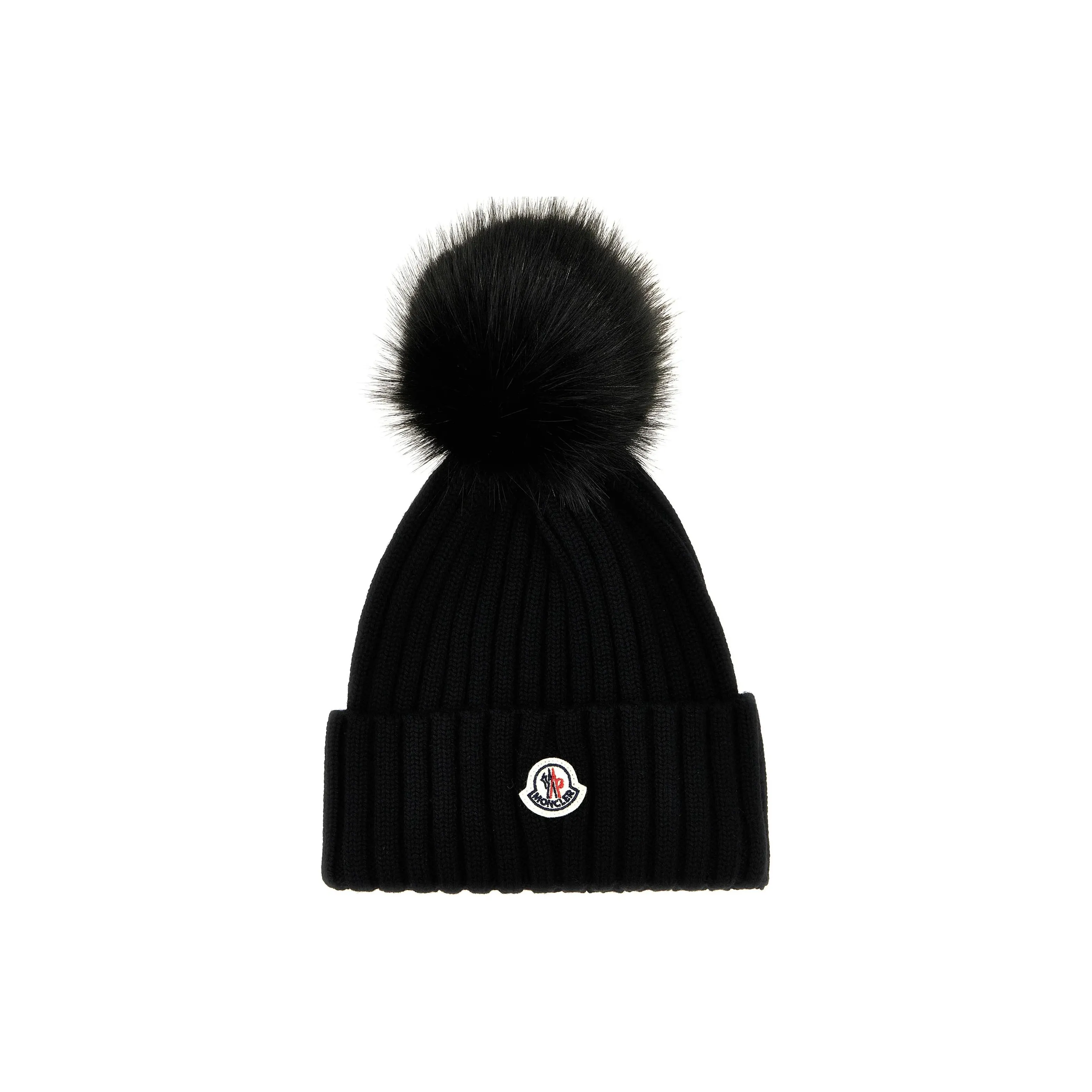 Moncler Новая шерсть Шапки-бини Женские Черный