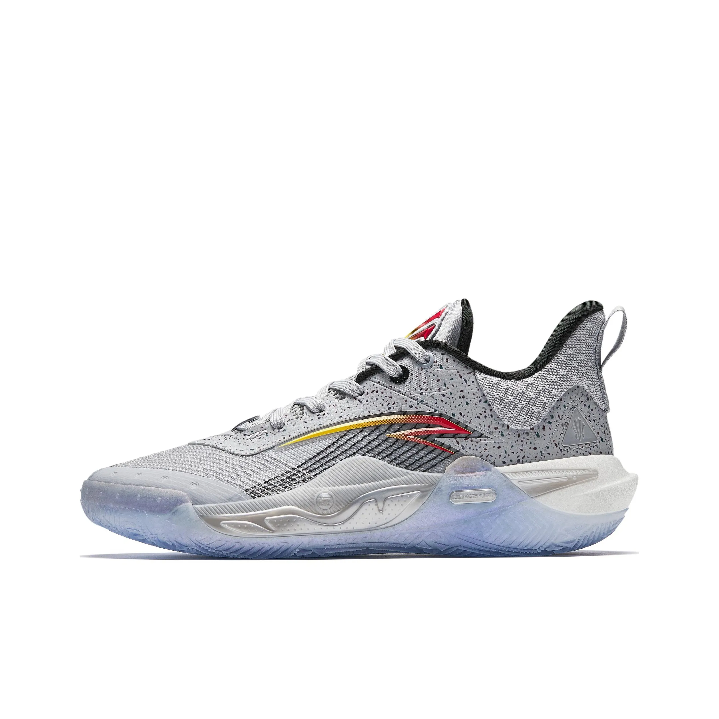 Anta Irving Series Slip-Resistant Cushioning Support Low-Top Basketball Shoes Men's Gray Black Red