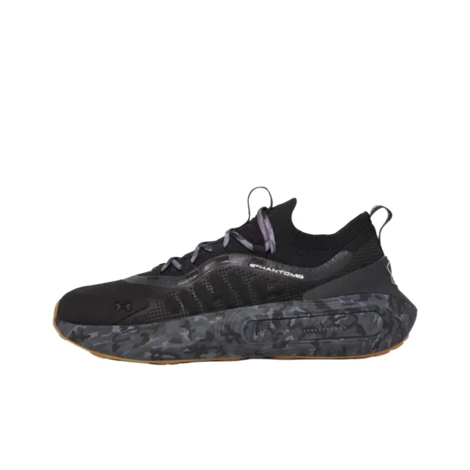 Under Armour Phantom 4 Wear resistant And Waterproof Low Top Casual Shoes Unisex Black