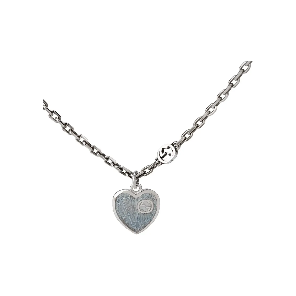 GUCCI 925 Sterling Silver Sweater Chain Women's Blue