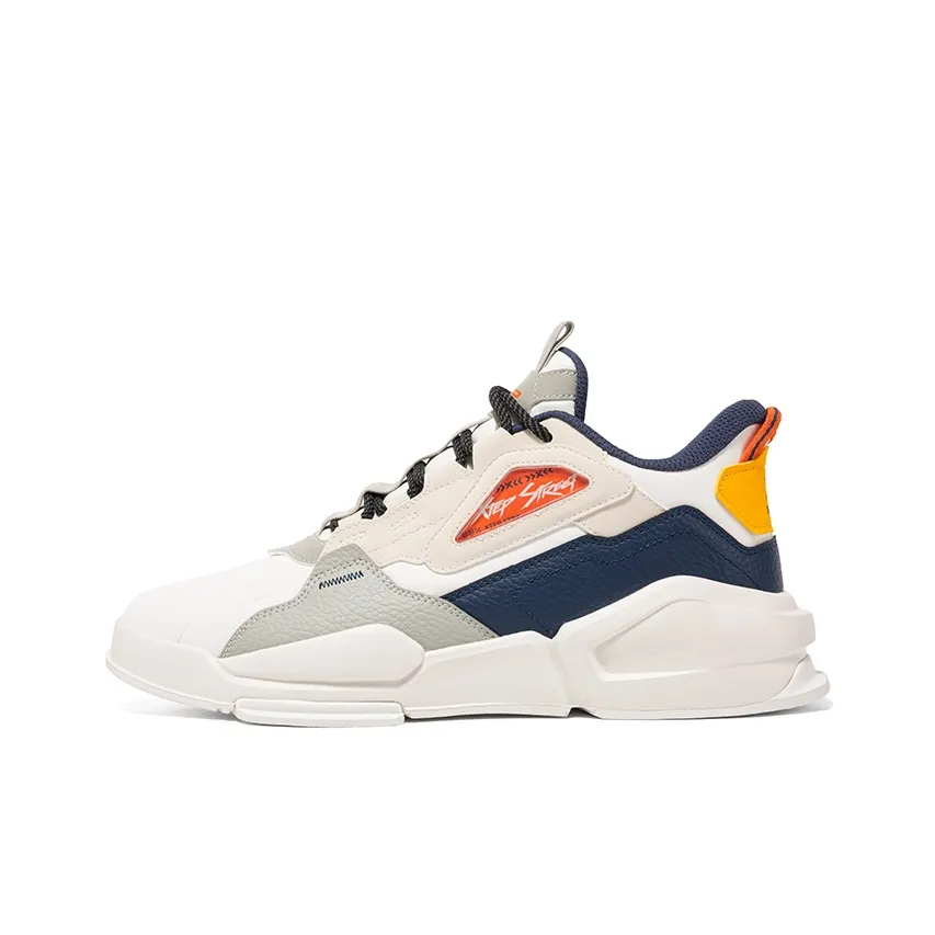 XTEP Slip-resistant Shock Absorbers с устойчивостью к истиранию Низкие кеды для скейтбординга Мужские Белый Бирюзовый Синий