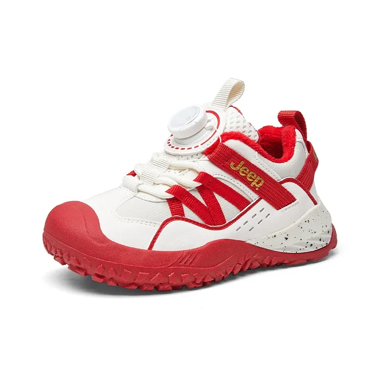JEEP Анти-KICK Износостойкий Водонепроницаемый Термический Низкий Топ КIDS Лайфстайл Обувь Карпово-красный Детский