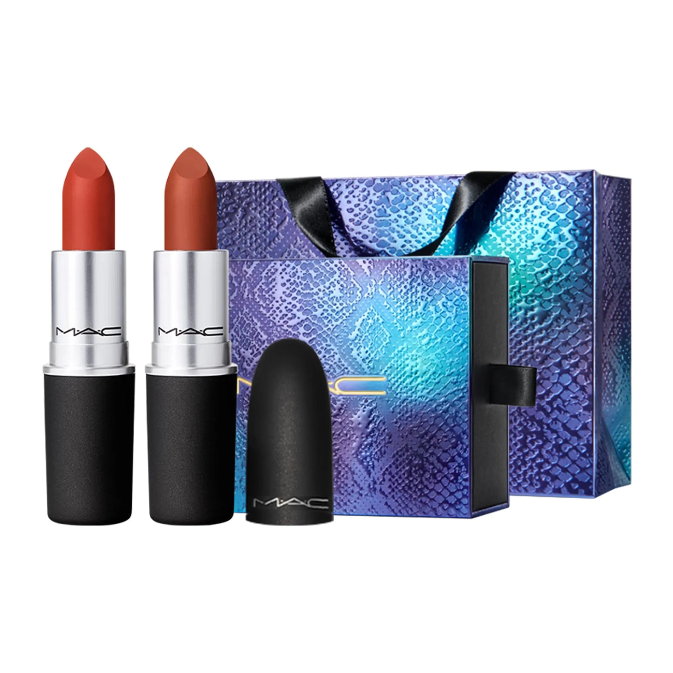 MAC Год Змеи Ограниченная серия Помады Мягкий матовый Легко растушевывается Долговечный Цвет лица Без трансфера 3,5г+3,5г