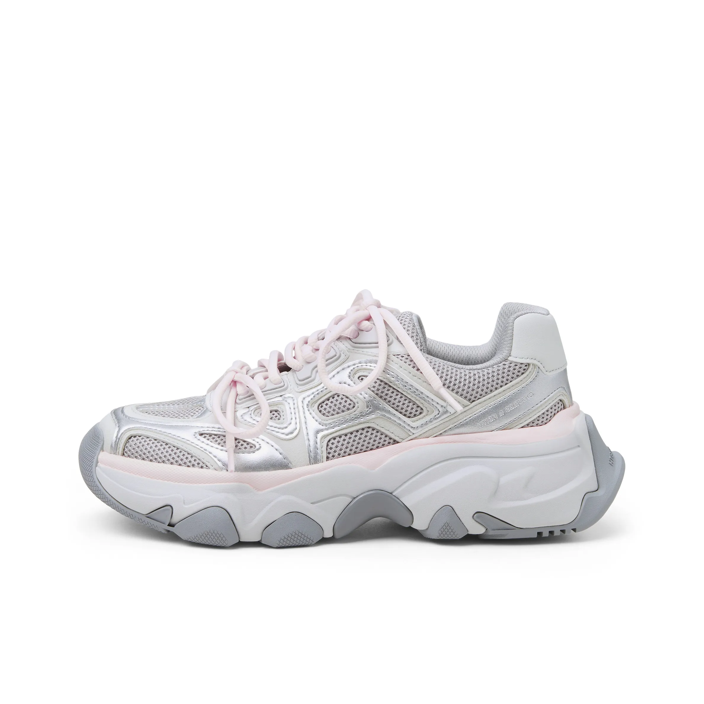 CHARLES&KEITH Small Ck Slip Resistant Height Increasing Low Top Chunky Sneakers 5cm Women's Light Pink Light Pink